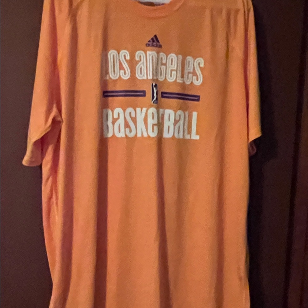 Adidas Orange Los Angeles Basketball Tee 2x tall